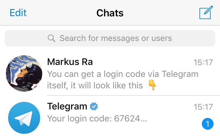 Nhập mã OTP để đăng ký Telegram