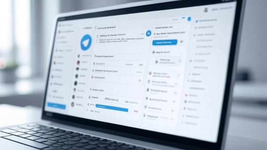 Telegram Web mở trên laptop Chromebook trong trình duyệt Chrome